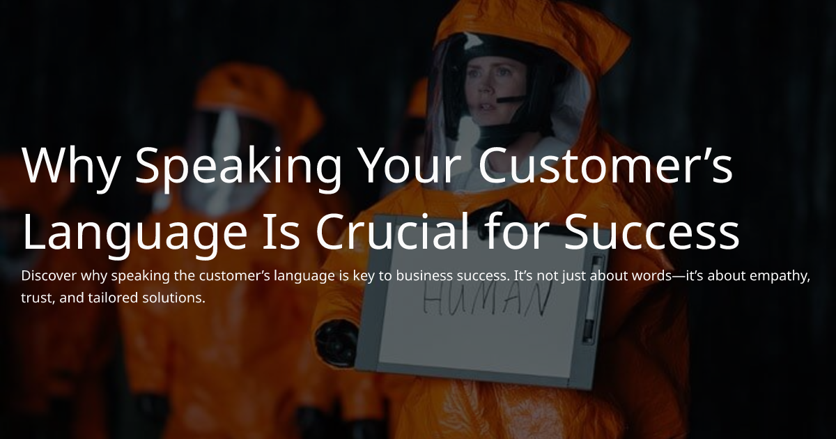Sensei | Why Speaking Your Customer’s Language Is Crucial for Success